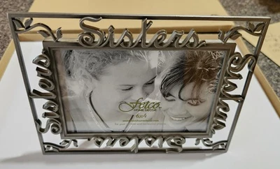 Fetco Home Decor Pewter Sisters Desk Photo Frame 6"x4" - Image 1 of 2