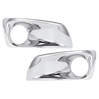 For Kenworth T660 08-15 Chrome Driver &Passenger Side Fog Light Bezel Trim Cover - Image 1 of 4