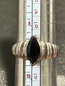 Anillo vintage de ónix negro y plata de ley - Imagen 1 de 4