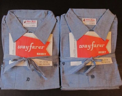 12 Vintage Chambray Shirts Lot Medium workwear prison shirt navy jail - Image 1 of 4