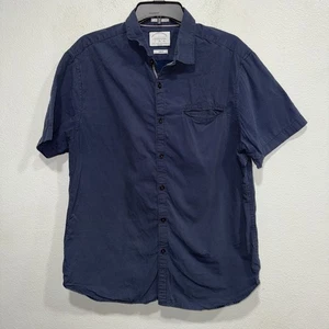 Camisa Denim & Flower Sueño Americano Manga Corta Abotonada Delgada Azul Para Hombre XL - Imagen 1 de 7