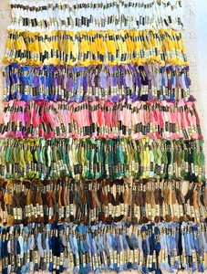 Huge Lot of 470 DMC Embroidery Floss Skeins Cross Stitch Thread Mixed Colors - Picture 1 of 12