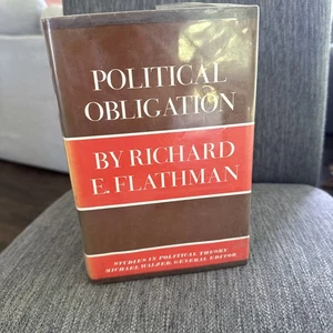 POLITISCHE VERPFLICHTUNG Richard E FLATHMAN 1972 HC DJ Exlibrary Copy - Bild 1 von 4
