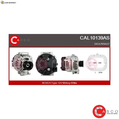 GENERATOR CAL10139AS FÜR F9Q804/812 1.9L F4R744/740/741/746 2.0L K4J750 1.4L - Image 1 of 4