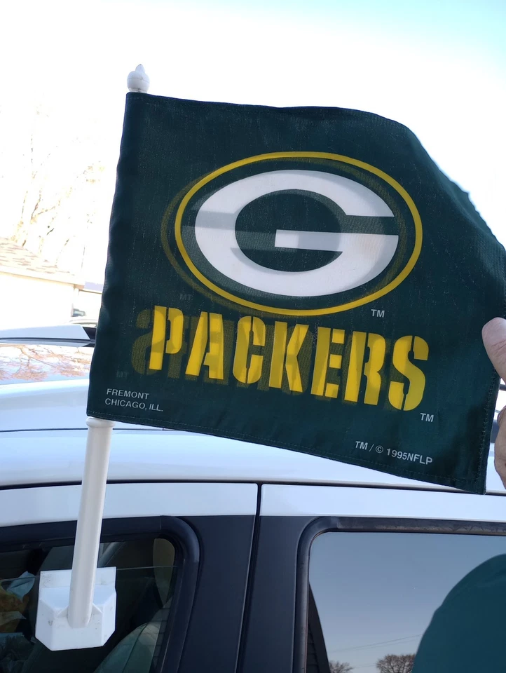 Uno. GREEN BAY PACKERS G LOGO CON NOMBRE 11X14 COCHE bandera mejor GENUINO NFL Lic *NUEVO* Foto 1 de 1