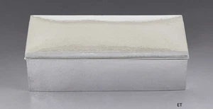 Bonita caja rectangular martillada a mano de plata esterlina Ahrendt & Kautzman de la década de 1930 - Imagen 1 de 8