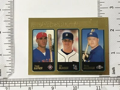 Tarjeta de novato Travis Hafner 2000 Topps dorada serie RC #d Prospects Munson Foto 1 de 2