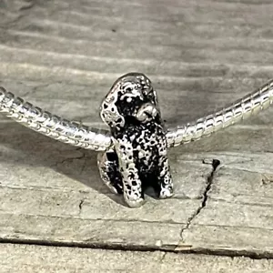 Caniche Doodle Perro Cachorro Amigo Animal Plata Dije Europeo Cuentas - Imagen 1 de 2