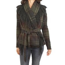 nine west plaid sweater coatigan