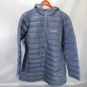 Columbia Puffer Jacket Hooded Lightweight Quilted Coat Navy Women's Size XL - Imagen 1 de 11