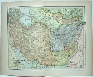 Persia, Afghanistan Baluchistan & Central Asia - Original 1902 Map by Dodd Mead - Picture 1 of 3