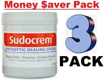 Crema curativa antiséptica Sudocrem 400 g paquete de 3 - [CAD 04 - 2027] Foto 1 de 4