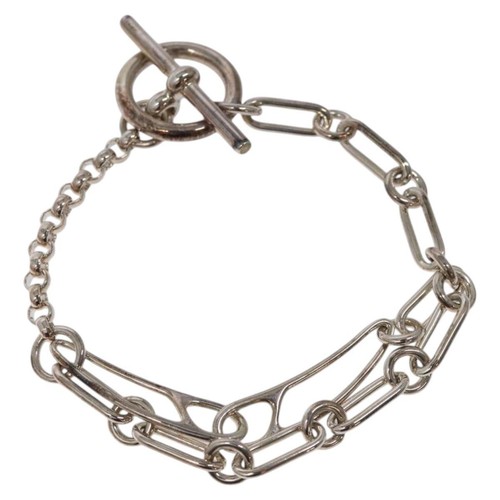 HERMÈS Bracciale HERMES Shane Dunkle Punk Ag925 ST Misura Argento Autentico PP600M