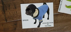 2015 SDCC WONDERCON TIKI PAWS PROMO CARD STAR TREK SPOCK NOT A COSTUME CARD ONLY - Picture 1 of 1