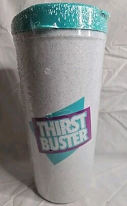 Vintage Aladdin anni 90 Thirst Buster Chiller Viola Teal NUOVO manico sigillato interno - Foto 1 di 8