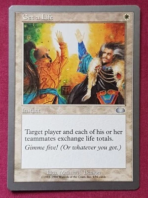 Magic The Gathering UNGLUED GET A LIFE white card MTG - Image 1 of 2