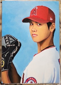 2020 Topps Museum Shohei Ohtani sketch card 1/1 by Kevin Graham 