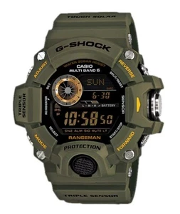 G-SHOCK GW9400-3 Men's RANGEMAN Triple Sensor Atomic Solar Military Green Watch - Picture 1 of 5