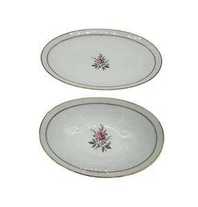Lote de 2 platos y cuencos florales vintage Noritake China Daryl ovalados - Imagen 1 de 12