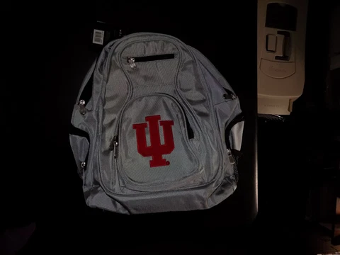 Indiana Hoosiers  Silver Laptop  Backpack - 19"  Made by MOJO Licensing Cover
