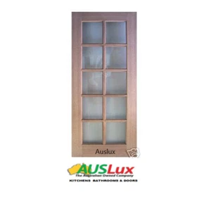 NEW SOLID TIMBER 10 GLASS LIGHT MAPLE FRENCH DOORS - MANY SIZES - Picture 1 of 2