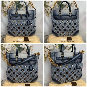 LOUIS VUITTON DENIUM POLKA DOT TRUNKS CORSAIRE TOTE BAG LIMITED EDITION! $6200 - Picture 1 of 12