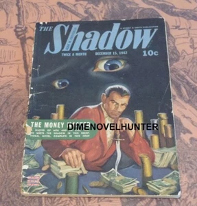 THE SHADOW DECEMBER 15 1942 "THE MONEY MASTER" MAXWELL GRANT PULP SEE VIDEO - Picture 1 of 1