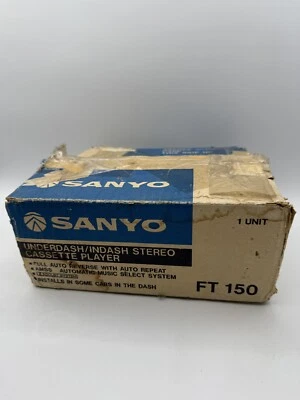 Vintage Sanyo FT-150 Cassette Player NOS Orginal Box Manual Serial # 92780231 - Image 1 of 4