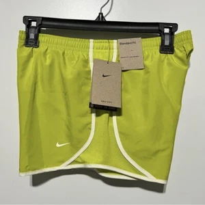 Nike Dri-Fit Youth Girls Tempo Running Shorts Size Medium Yellow/White Stripe - Picture 1 of 5