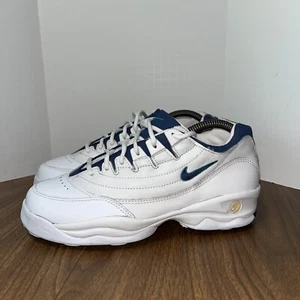 Vintage NOS Nike Air Golf Shoes Womens 7.5 White Blue Green Golf Sneaker Lace Up - Picture 1 of 15