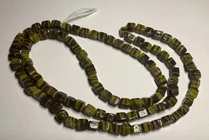 26inch Strand Antique 7mm Handmade Glass Beads Lamp Work Glass - Picture 1 of 3