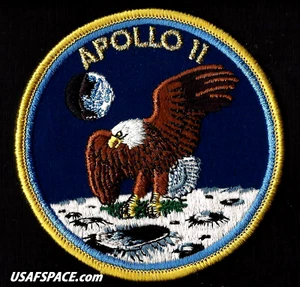 SELTENER APOLLO 11 LÖWENBRÜDER VINTAGE ORIGINAL NASA TUCH RÜCKRAUM AUFNÄHER - Bild 1 von 5