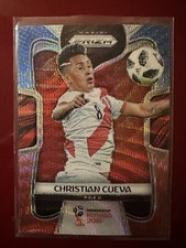 2018 Panini Prizm World Cup Christian Cueva Red Blue Wave Prizm Peru #295