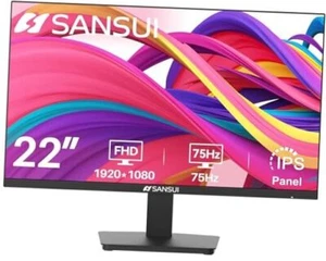 Monitor 22 inch IPS Panel 1080p FHD 75Hz Computer 22" 75Hz/FHD 75Hz/IPS/HDMI - Picture 1 of 7