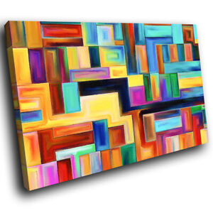 Colourful Cool Funky Abstract Canvas Wall Art Large Picture Prints