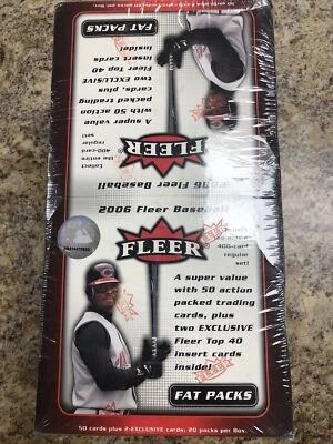 Fleer 2006 paquete de grasa sellado de fábrica caja de cera Jumbo 20 paquetes 50+ tarjetas/paquete insertos Foto 1 de 4