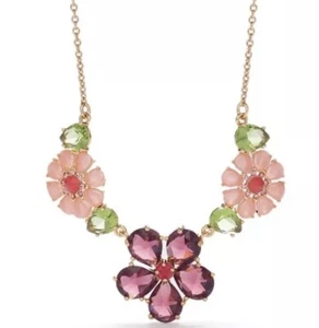Collana frontale Kate Spade in piena fioritura floreale/fiore $78, multicolore SP3A - Foto 1 di 11