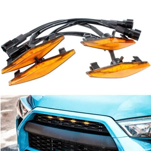4pcs Front Grille Mesh LED Amber Lights Raptor Style For Toyota 4Runner 2014-21 - Picture 1 of 10