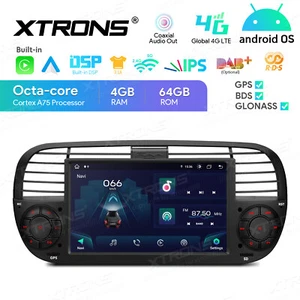 4G Android 14 Car Play Android Auto Car GPS Stereo Radio 64GB DSP For Fiat 500 - Picture 1 of 16