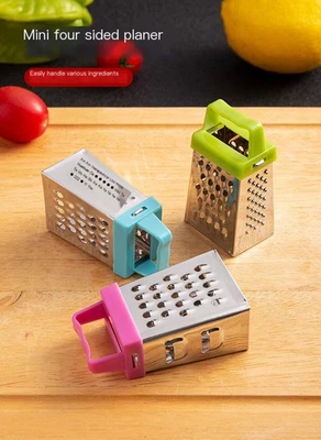 3pcs Mini -Käse -Reibe, professioneller Kasten Edelstahl mit 4 Seiten - Bild 1 von 4