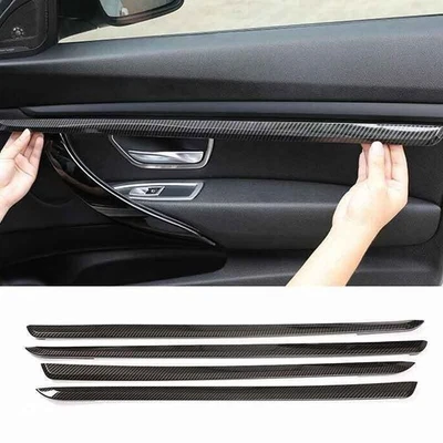 Cubierta interior del panel de la puerta de fibra de carbono 4 piezas para BMW Serie 3 4 GT 2013-2019 Foto 1 de 4