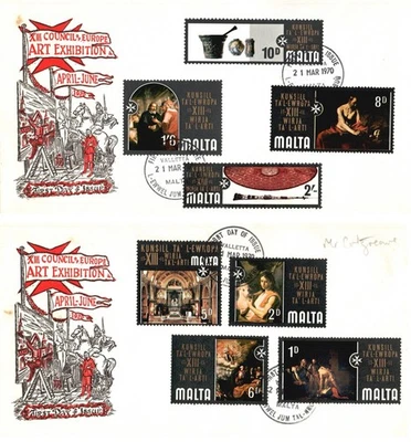 Malta 1970 13th Council of Europe Art Exhibition FDC First Day Cover - Image 1 of 3