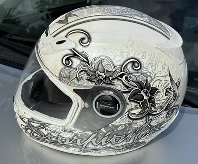 Scorpion EXO-400 ANN Spring Chamel Black SZ Medium Full Face Helmet Women’s - Image 1 of 4