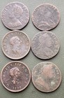 6x George II & III Half Pennies 1773 1806 1750 Copper Georgian Coins Job Lot B61