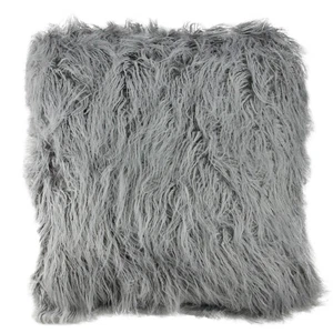Northlight 18� Extravagant Cloud Gray Faux Fur Super Soft Throw Pillow - Picture 1 of 1