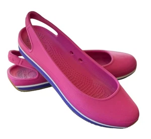 Crocs Women's Pink Retro Slingback Size 8 - Picture 1 of 7