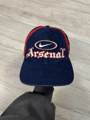 Vintage Nike Arsenal FC 1990s Original Soccer Cap Navy Rare Collectible Gunners - Image 1 of 4