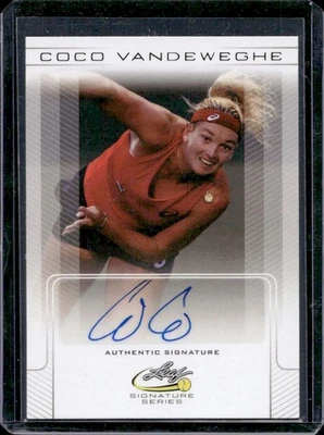 Coco Vandeweghe 2017 Leaf Tennis Signature Series Auto Autograph - Image 1 of 2
