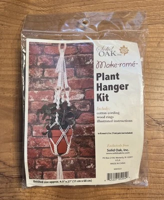 Набор вешалок для растений макраме сделай сам деревянные кольца богемное дерево хлопок запись однотонный дуб Inc рукоделие - Изображение 1 из 4