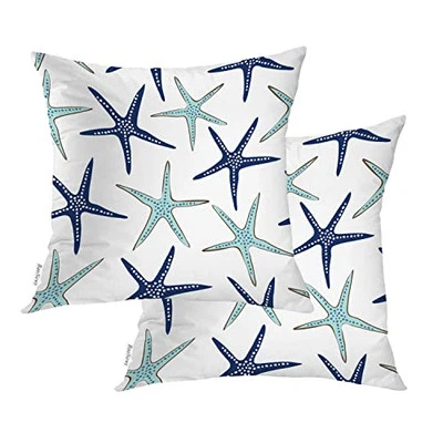 Estrella de mar Coastal Nautical 20" x 20" (paquete de 2) criaturas marinas oceánicas 1 azul a Foto 1 de 4